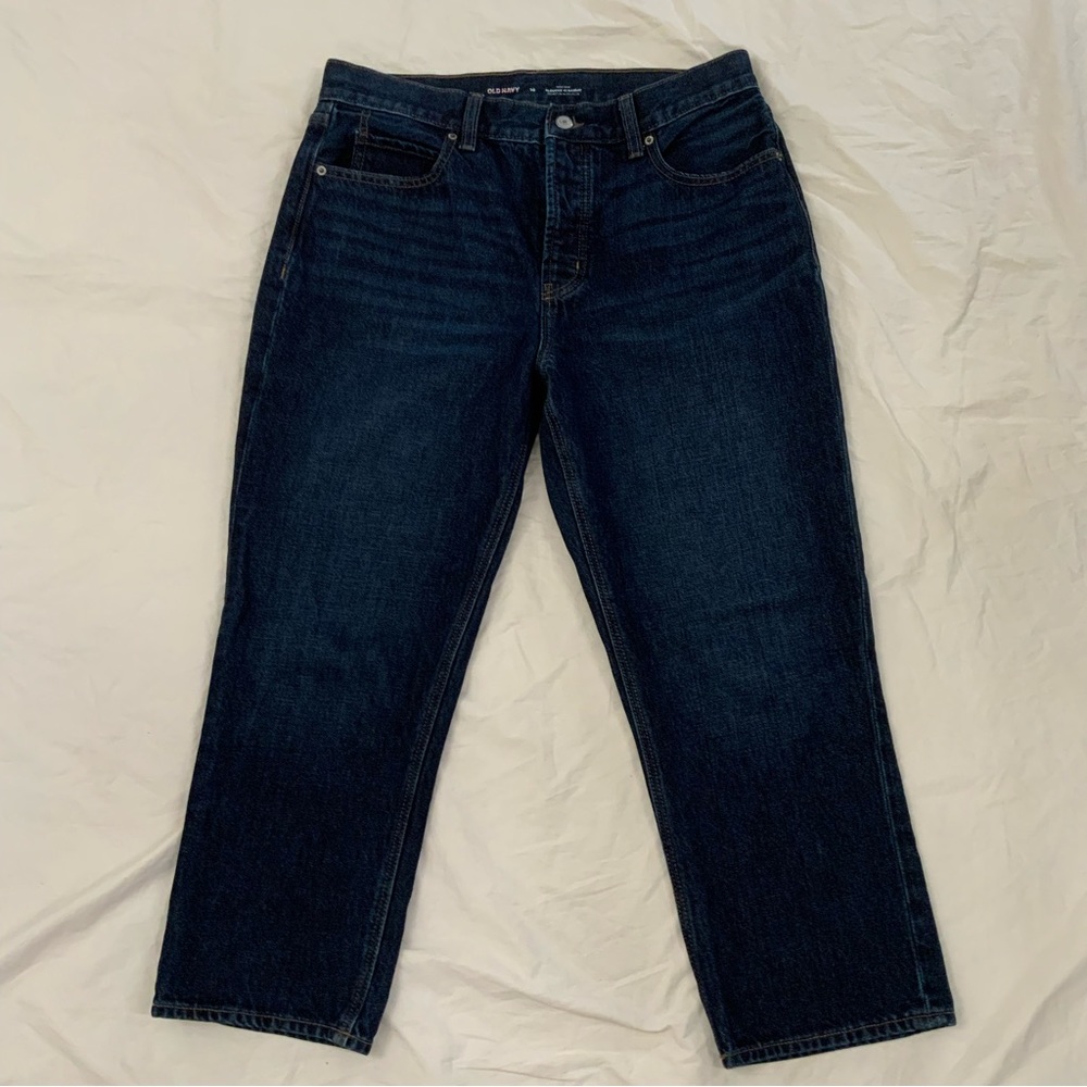 Old Navy Jeans High Rise Slouchy Straight Secret Slim Pockets Size 10 Button Fly - Picture 15 of 15